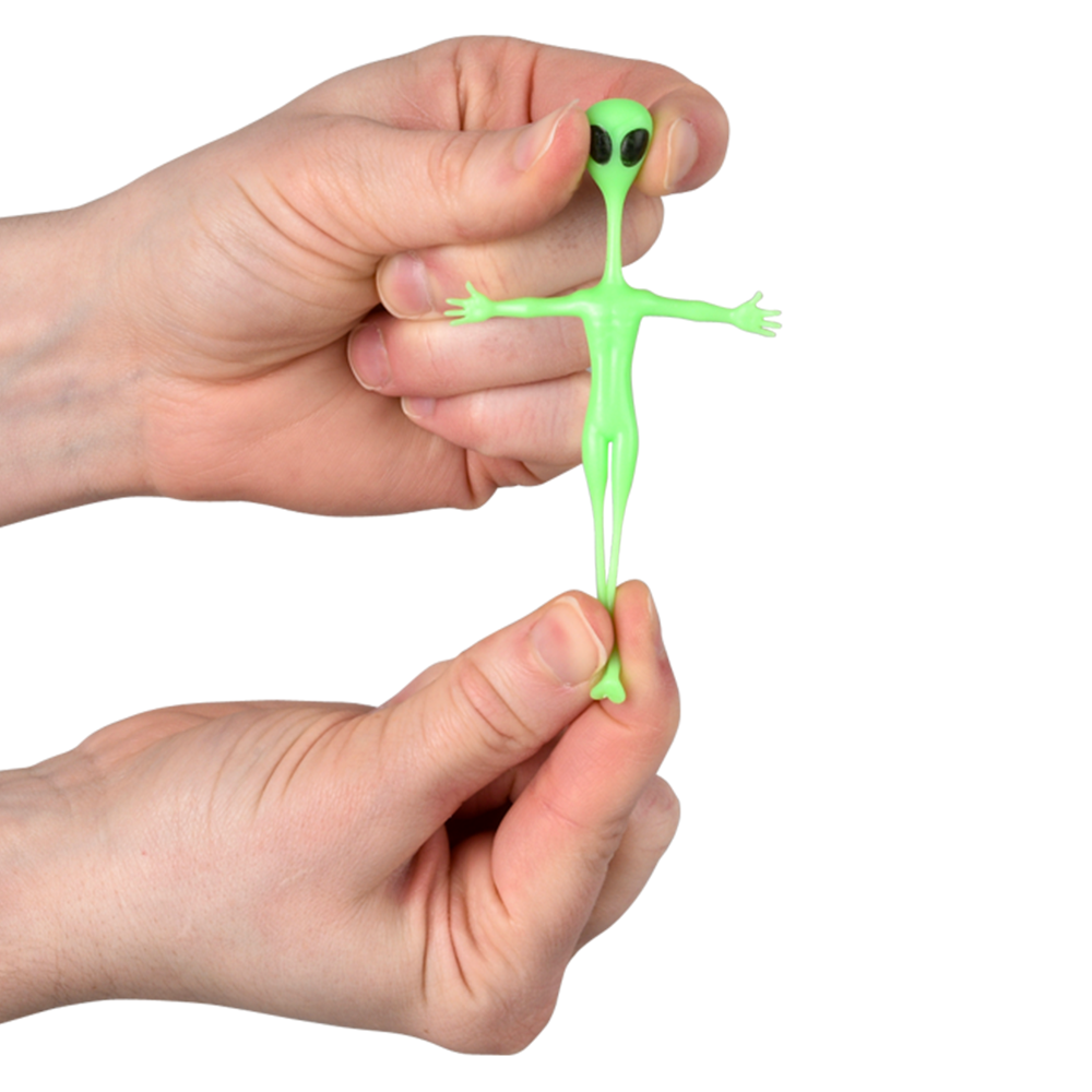 (T) 2.25" GLOW IN DARK STRETCHY ALIEN 48CT