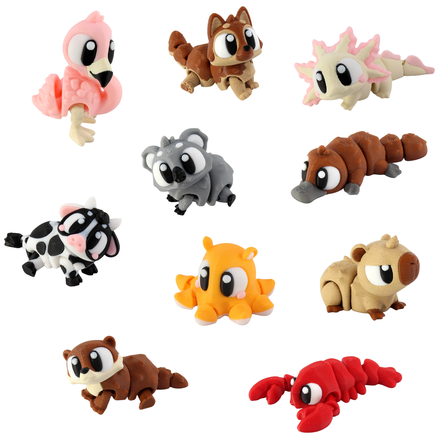 3D Printed Articulated Cute Animal Fidget Toys