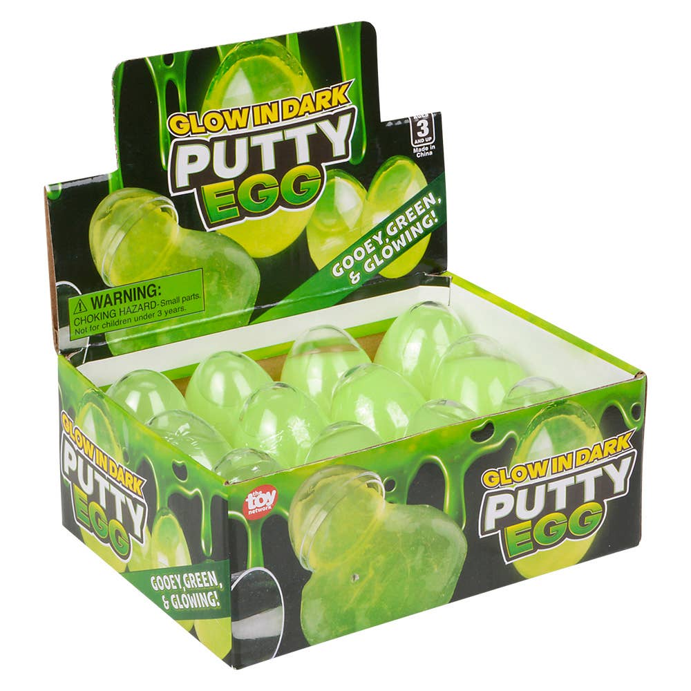 2" GLOW IN THE DARK PUTTY EGG