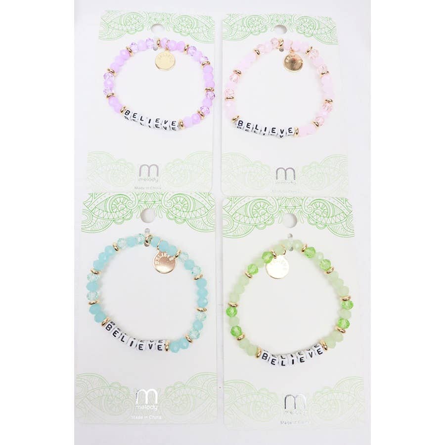 BELIEVE Beaded Bracelet