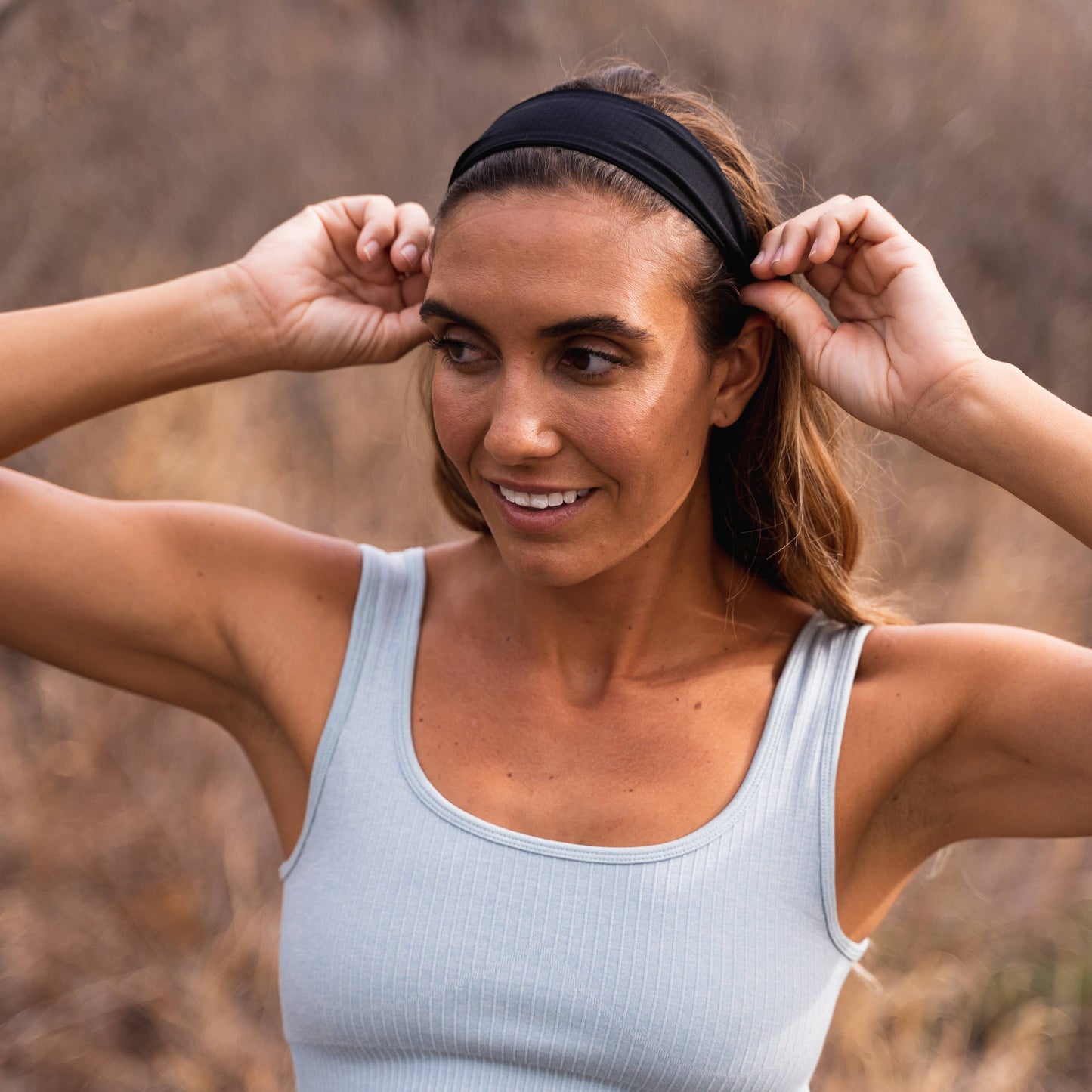 Adjustable No Slip Mesh Sport Headbands - Athletic Hair Band