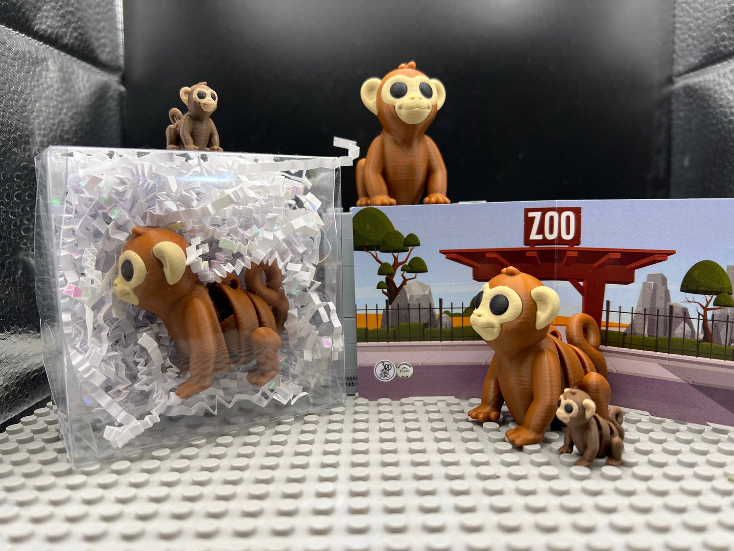 Monkey - Fidget Friend - Includes Play Scene
