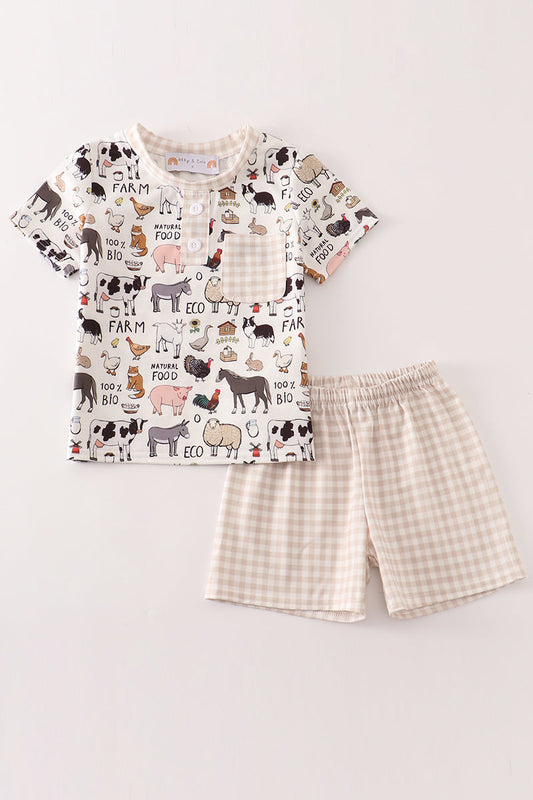 Beige farm boy set