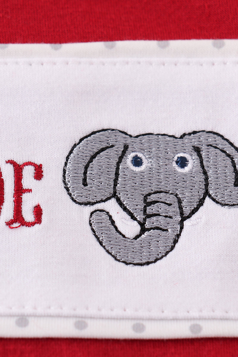 Maroon roll tide embroidery boy bubble