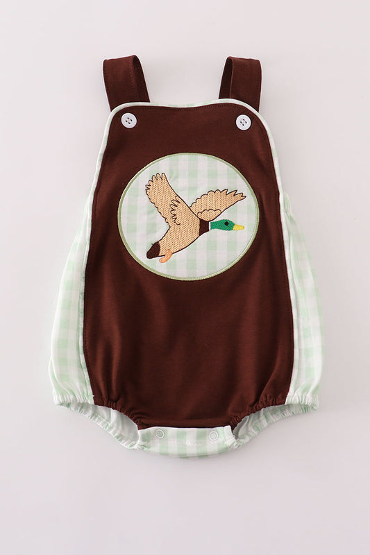 Brown duck applique bubble