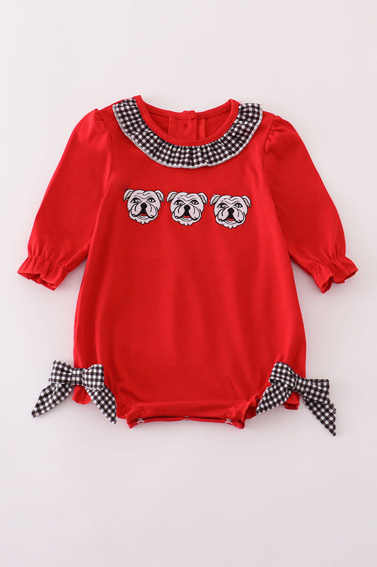 Georgia bulldog embroidery ruffle bubble