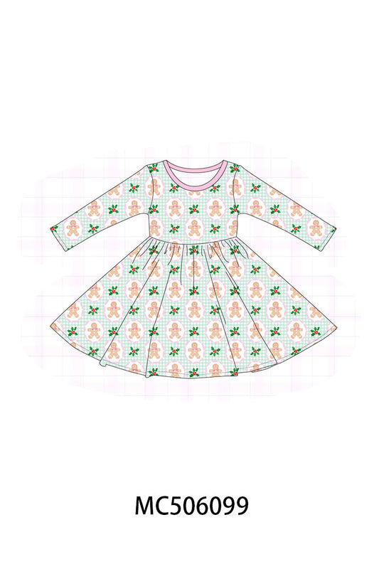 Pink christmas tree bamboo dress