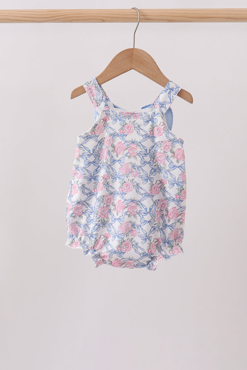 Blue Floral Bow Bubble