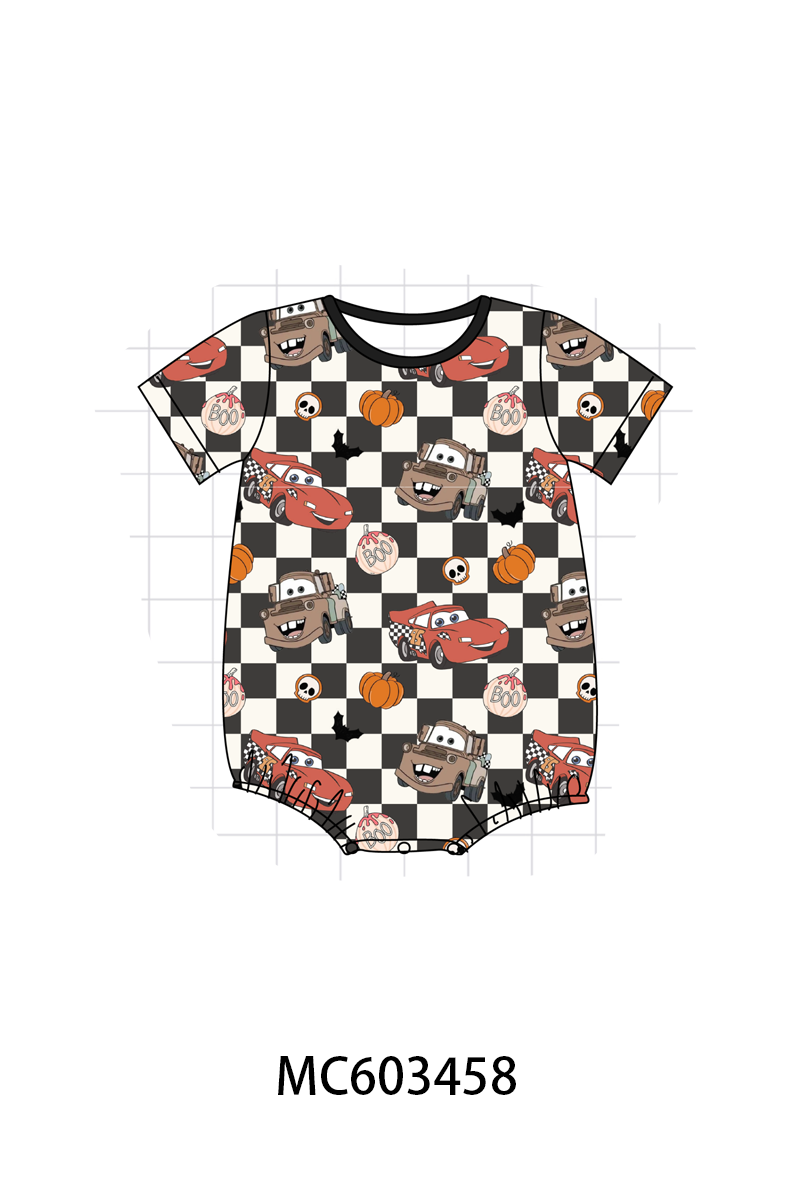 Checkered racing bamboo bubble
