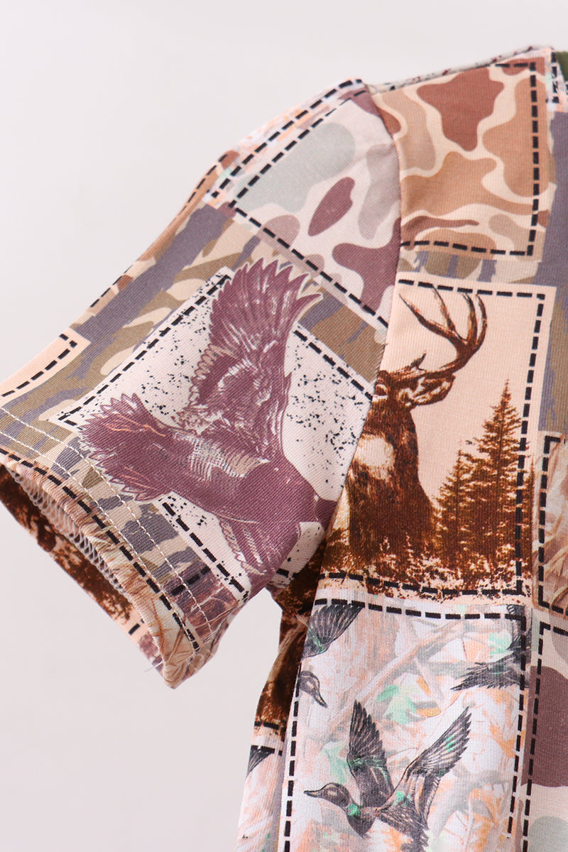 Forest Hunting Bamboo Pocket Pajama set