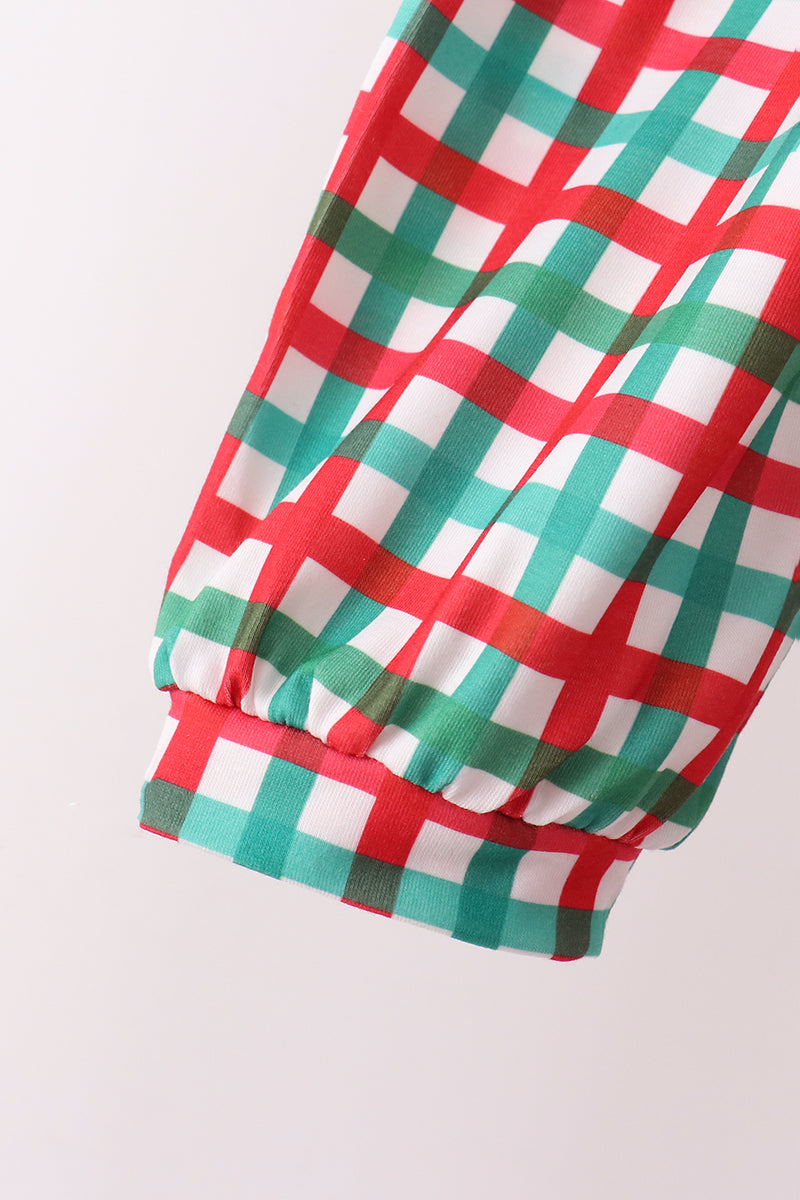 Red Bow Gingham Mom Dress