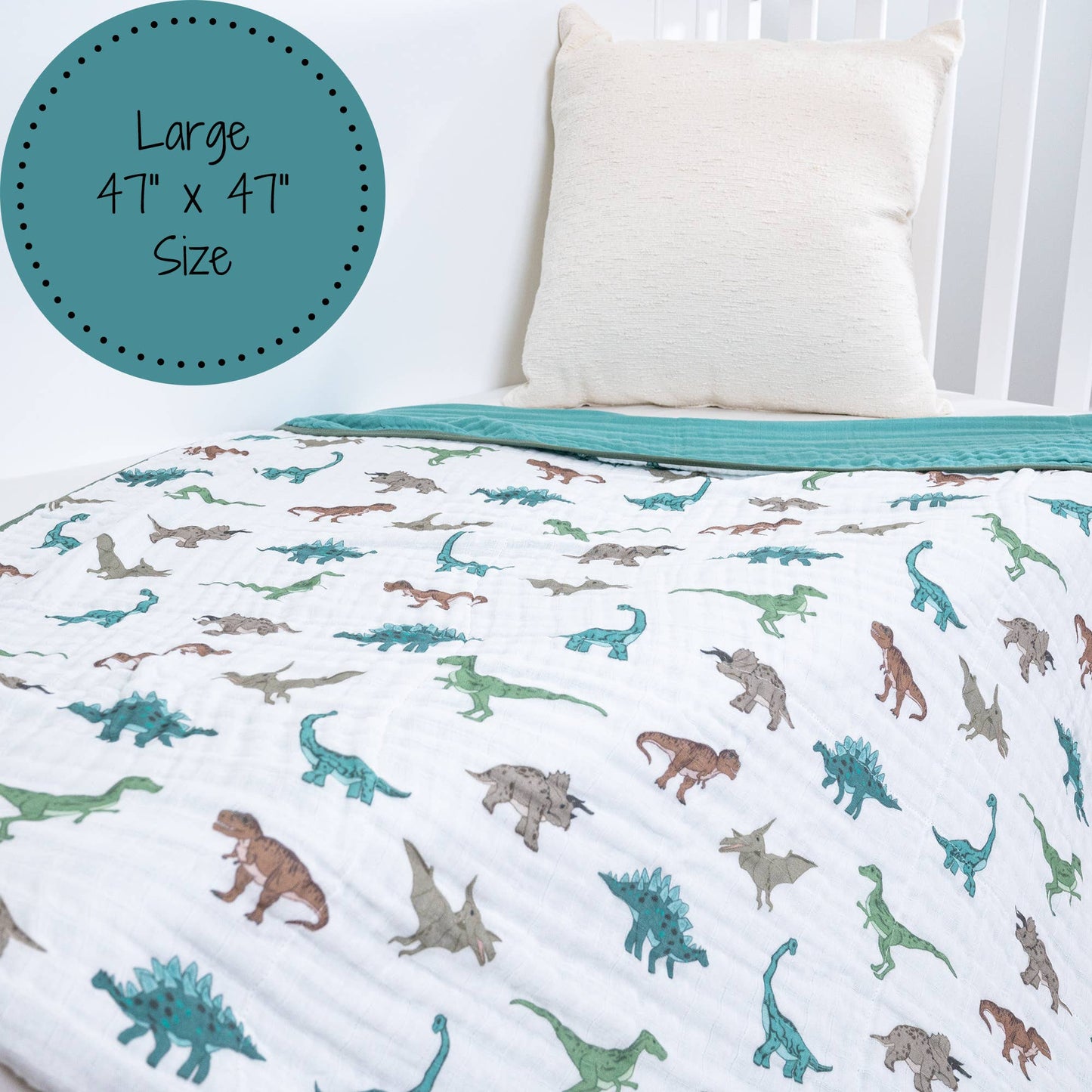 Muslin Quilt Baby & Kids Blanket Dinosaur