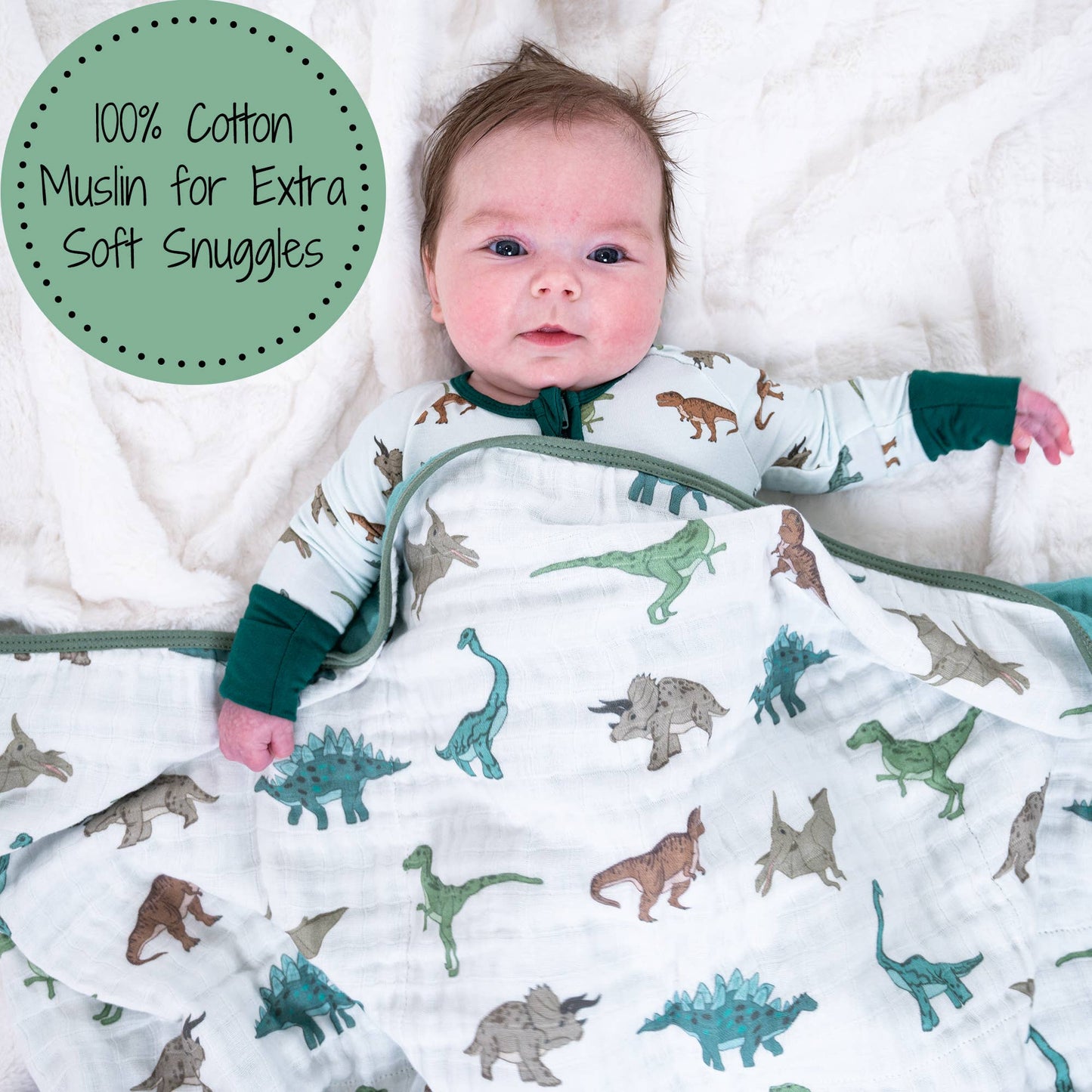 Muslin Quilt Baby & Kids Blanket Dinosaur