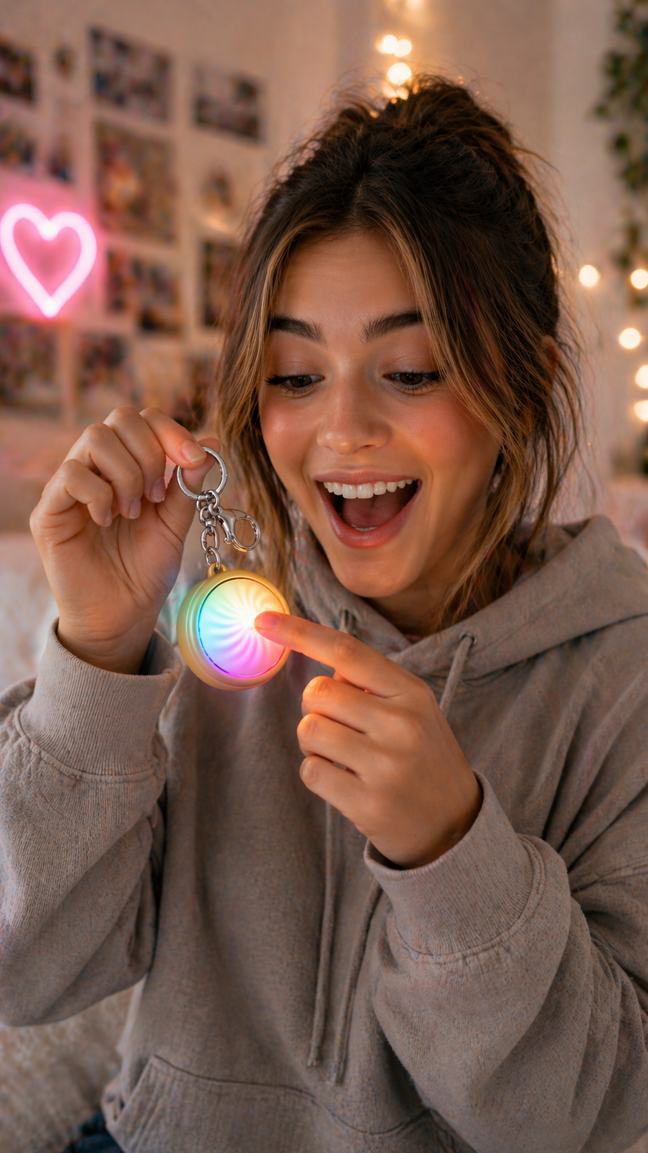 Fun Doh Dumpling Light-Up Click Fidget Keychain- 12/Display