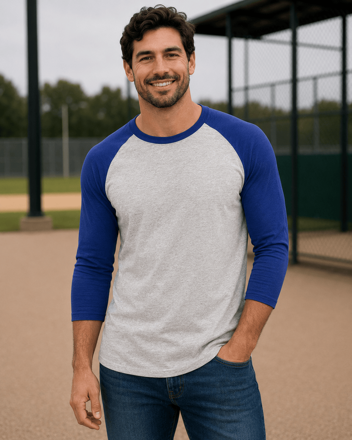 Adult 3/4 Sleeve Raglan Baseball Tee | 35+ Colors
