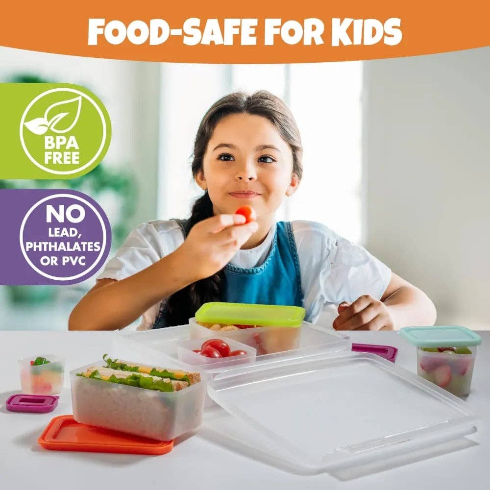 Bento Box Set with 5 Removable Nesting Containers - Lime