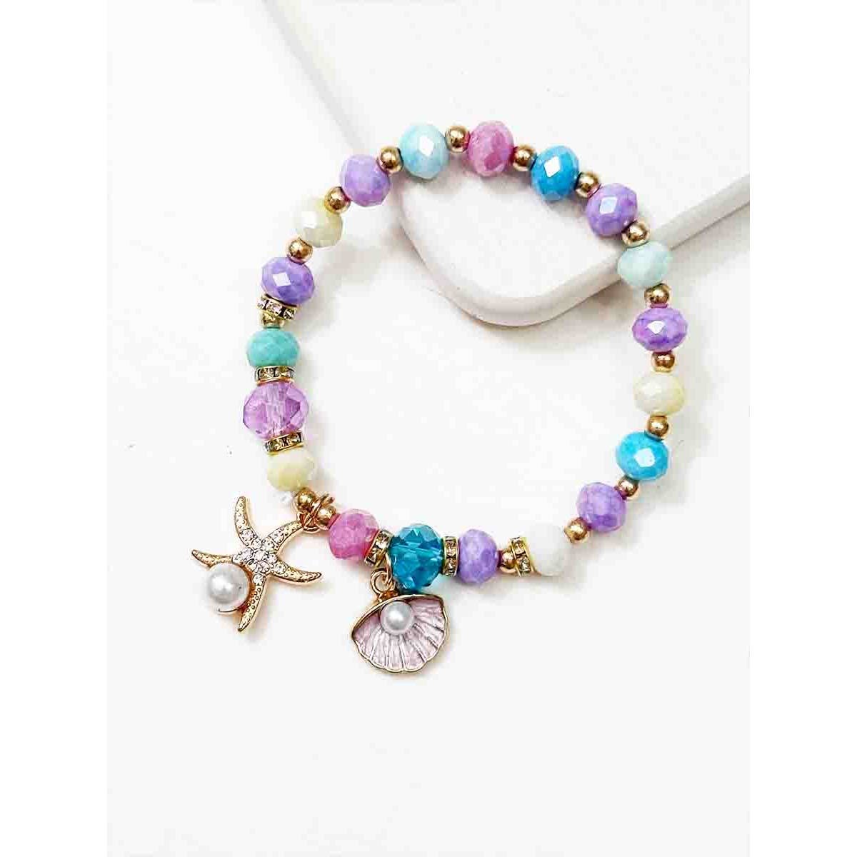 Starfish and Shell Detailed Stretch Bracelets