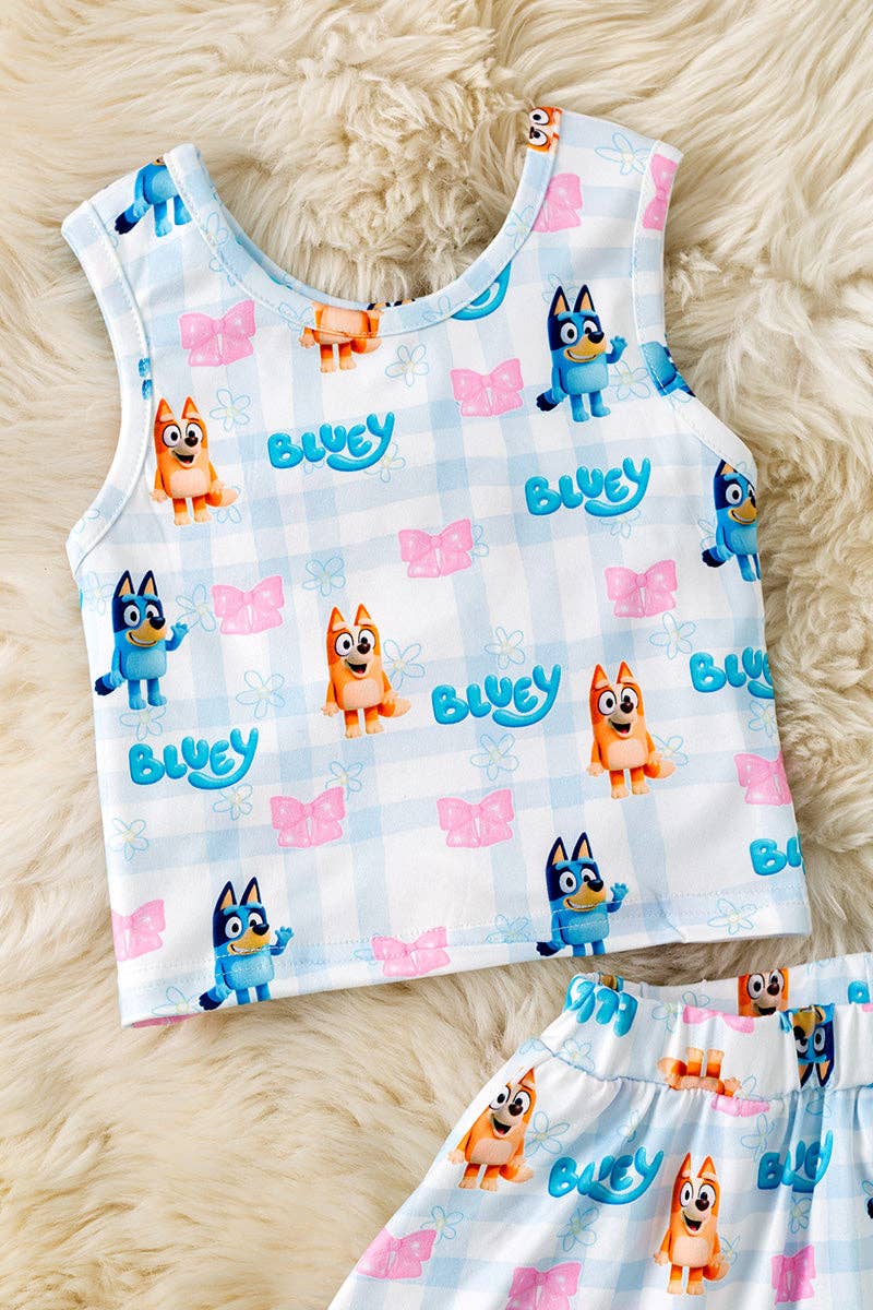 Multi-printed character girls 2 piece set. OFG60357 JEAN