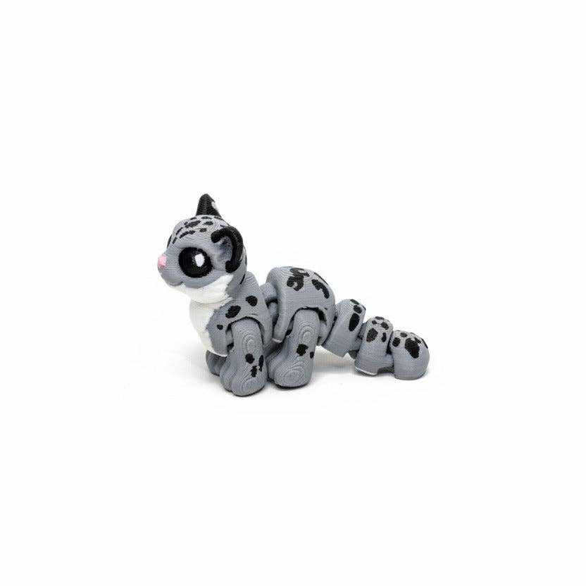 Snow Leopard • Mini 3D Printed Articulated Animal • Flexi Animals • Pocket Pets • Pocket Pals • Desk Pets*