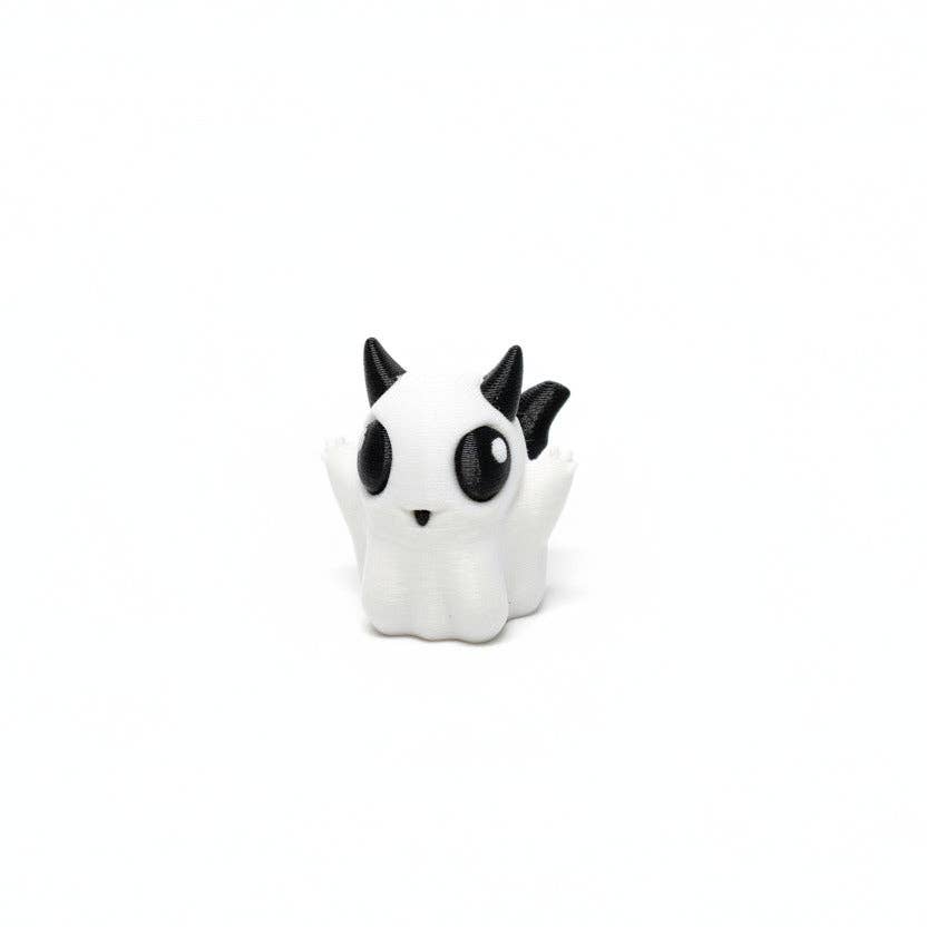 Ghost • Halloween • Mini 3D Printed Articulated Animal • Flexi Animals • Pocket Pets • Pocket Pals • Desk Pets*