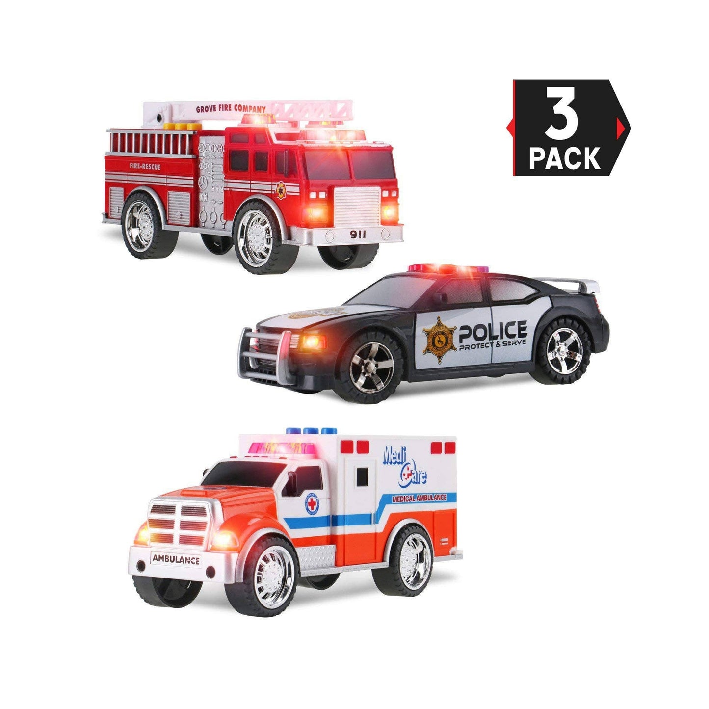 3-in-1 Emergency Vehicle Toy