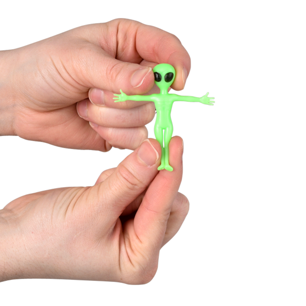 (T) 2.25" GLOW IN DARK STRETCHY ALIEN 48CT