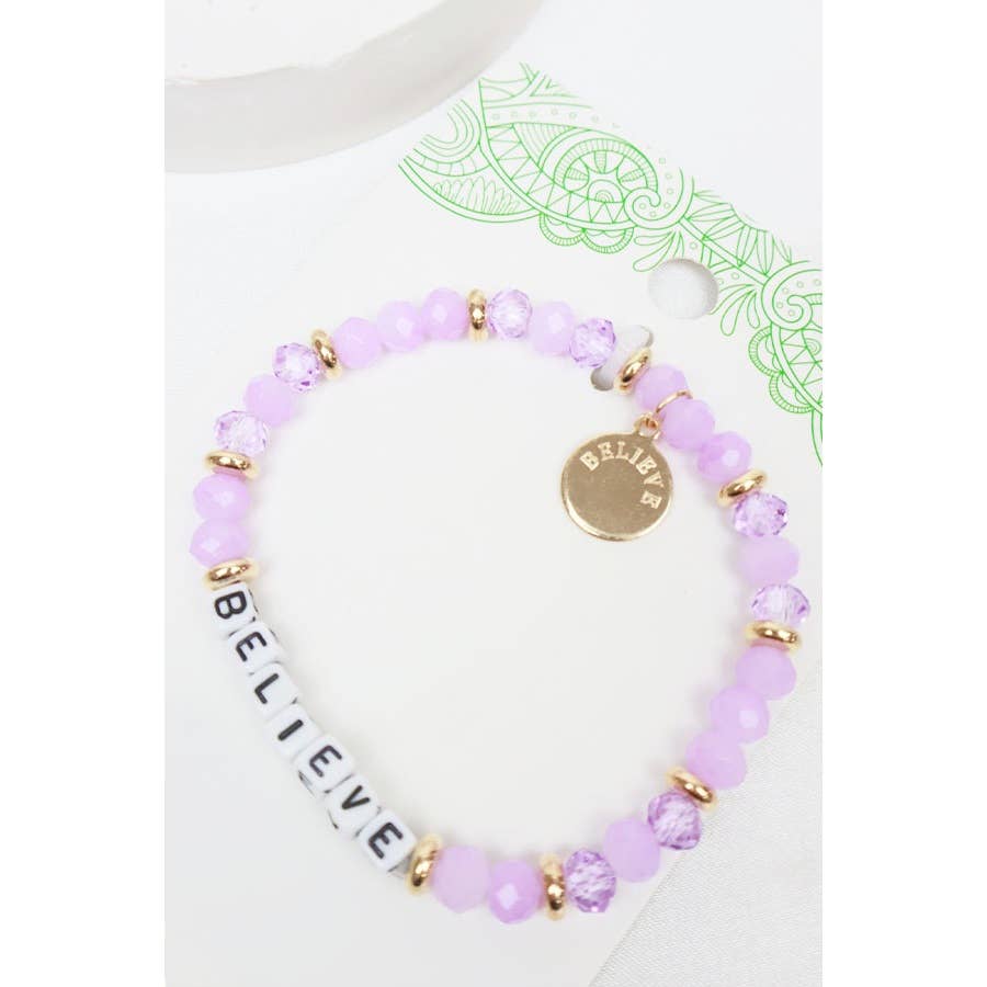 BELIEVE Beaded Bracelet