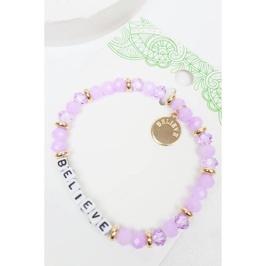 BELIEVE Beaded Bracelet