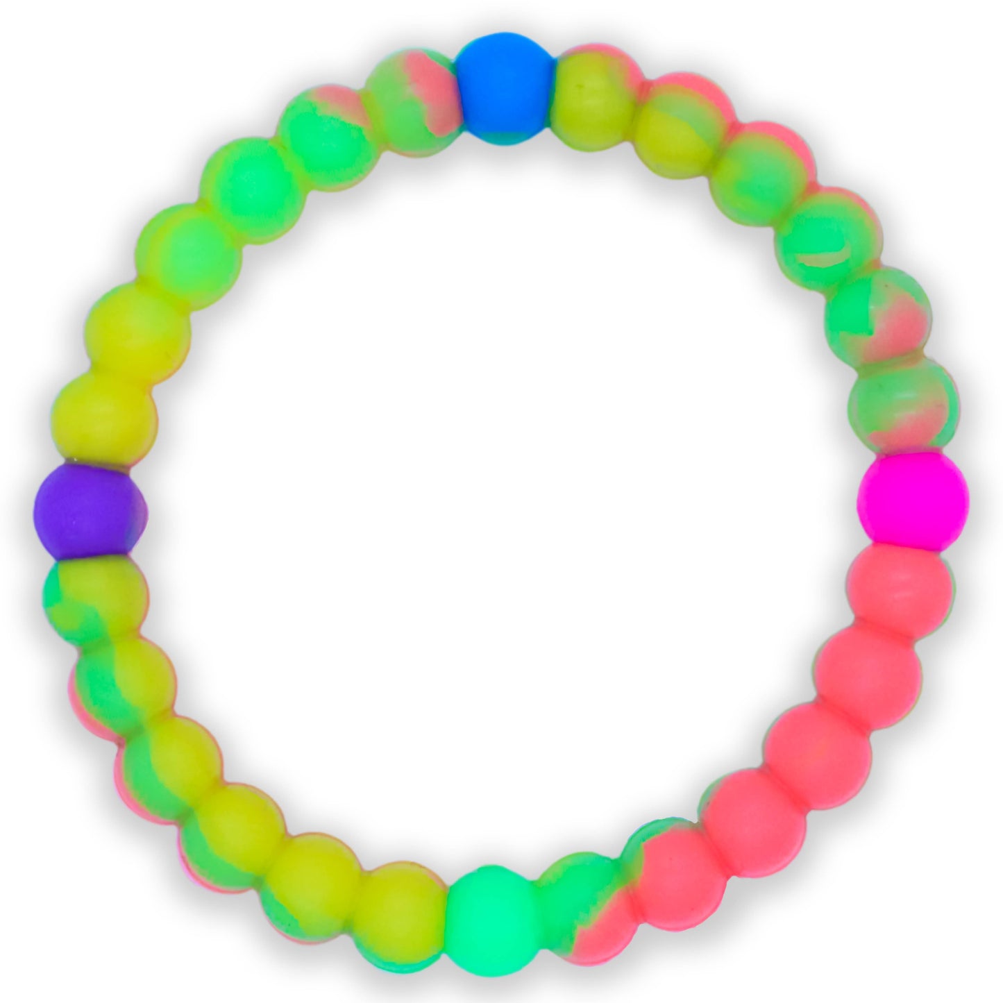 Tie Dye Silicone Beaded Bubble Bracelet