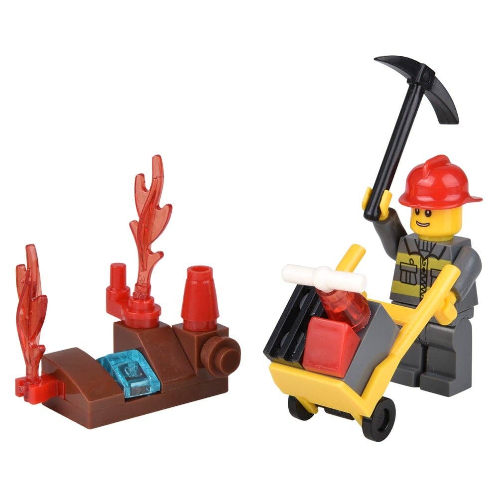3" BUILDING BLOCK FIRE RESCUE ASSORTMENT - LLB Toys