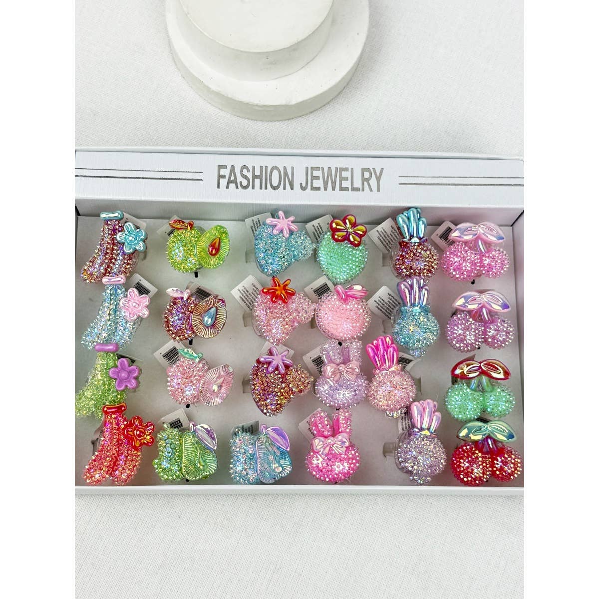 FRUIT Theme Flashing Light Party Rings