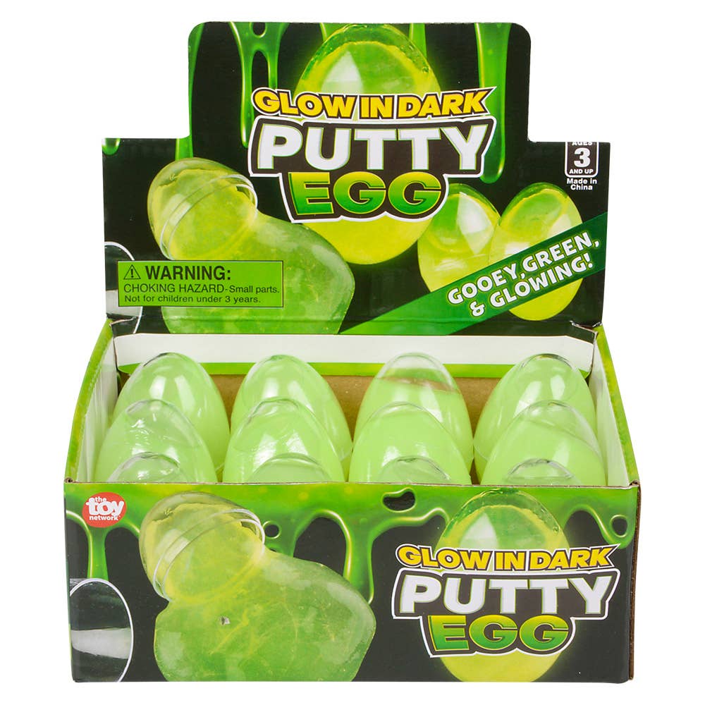 2" GLOW IN THE DARK PUTTY EGG