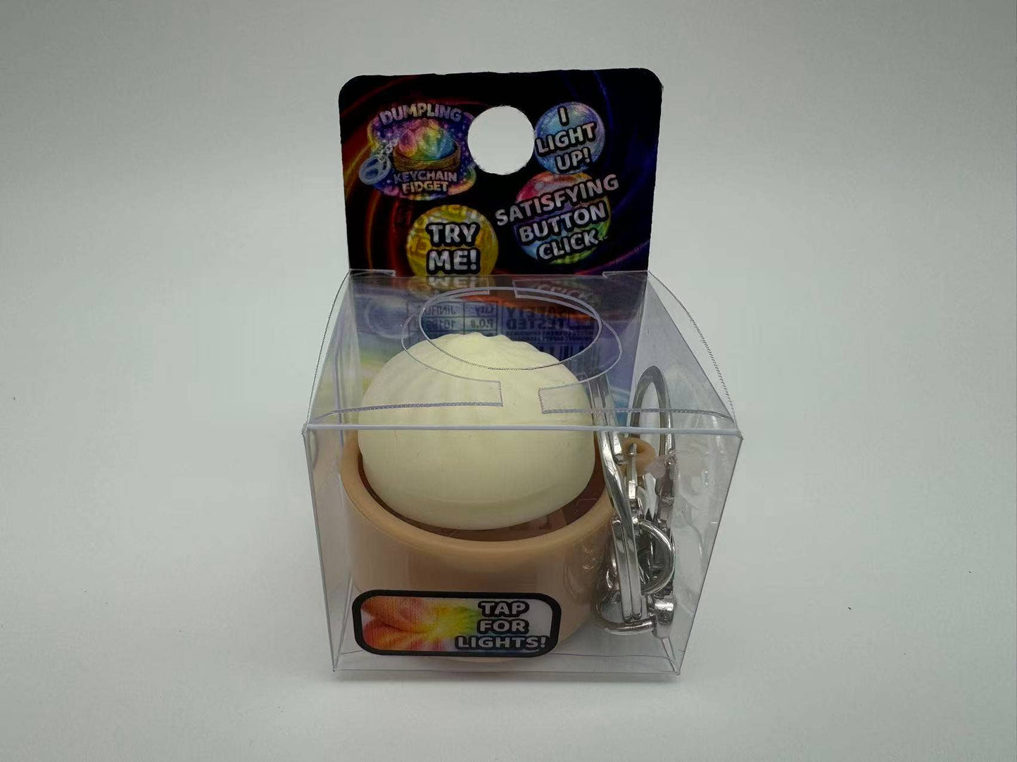 Fun Doh Dumpling Light-Up Click Fidget Keychain- 12/Display