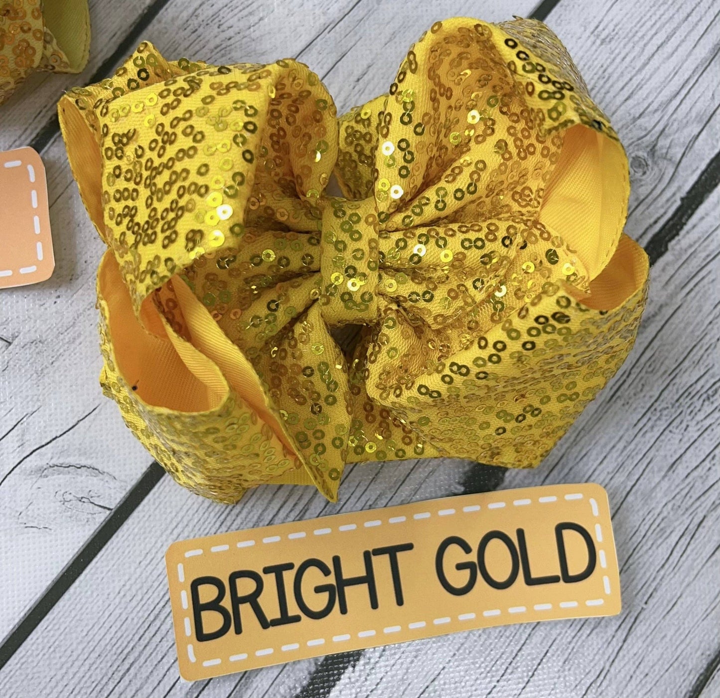 6.5" Double layer sequins hair bows. 4pcs/$10.00 DBW-2 (Added Inventory💖