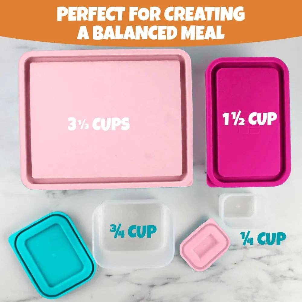 Bento Buddy with 4 Reusable Meal Prep Containers - Pink
