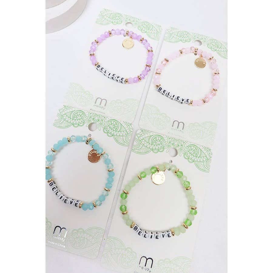 BELIEVE Beaded Bracelet
