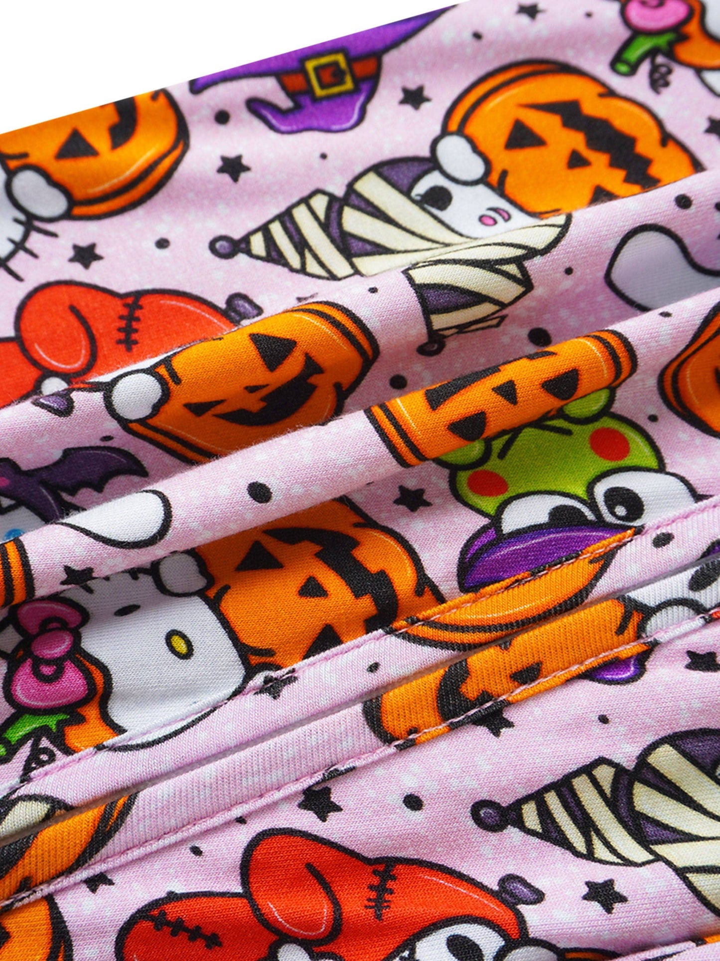 PoshTOT Sanrio Hello Kitty Pumpkin Bamboo Baby Convertible Zippy Romper