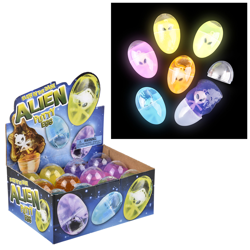 GLOW IN DARK ALIEN BABY PUTTY EGG