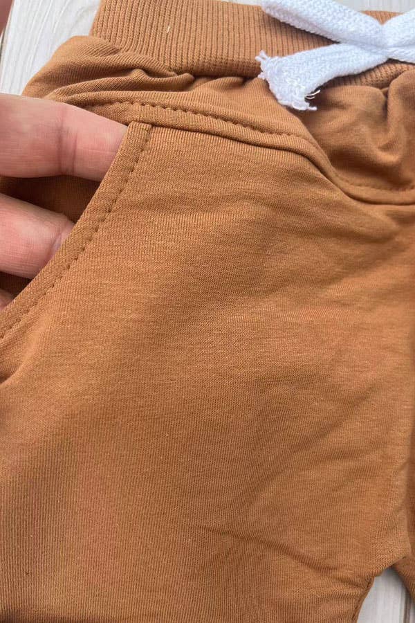 Western tractor cream top shorts boy's boutique set 2601076M