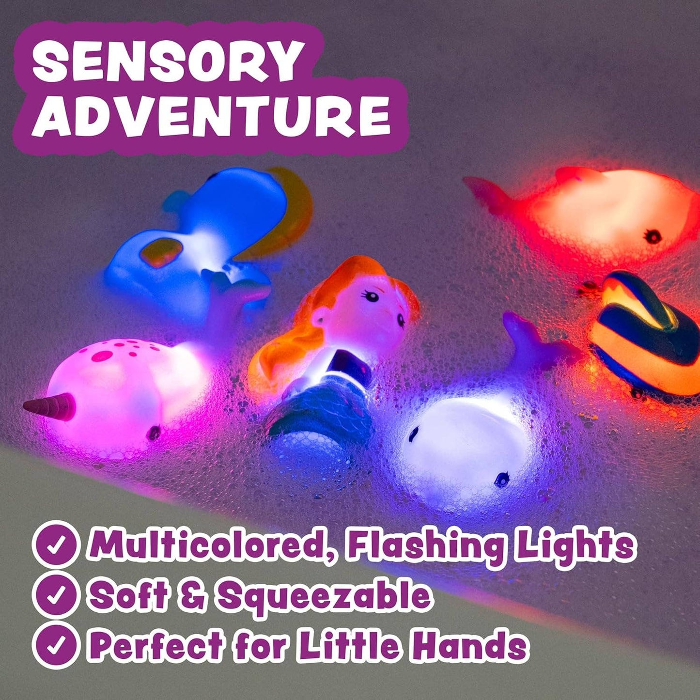 Tub Works® Mermaid Lagoon™ Light Up Bath Toys, 6 Pack