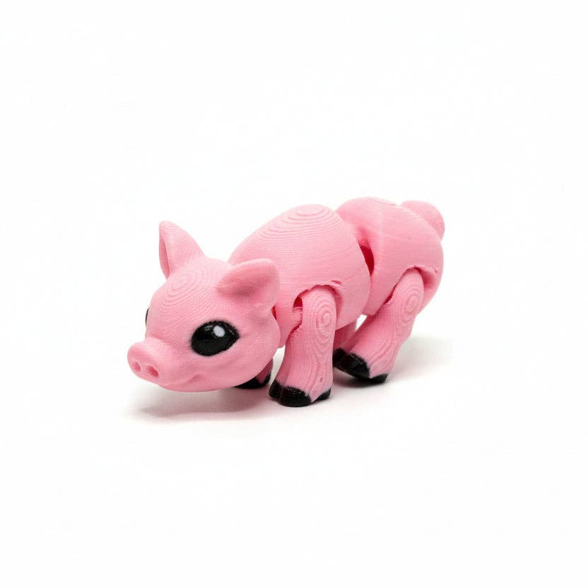 Pig • Mini 3D Printed Articulated Animal • Flexi Animals • Pocket Pets • Pocket Pals • Desk Pets*