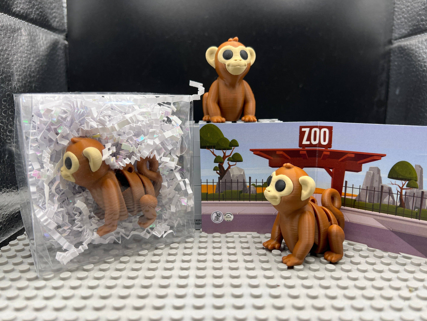 Monkey - Fidget Friend - Includes Play Scene
