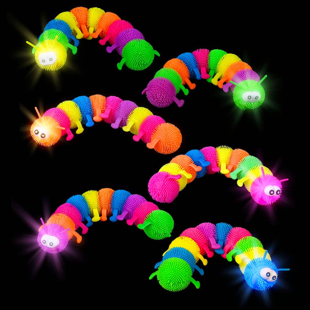 12" LIGHT-UP JUMBO CATERPILLAR PUFFER 12CT