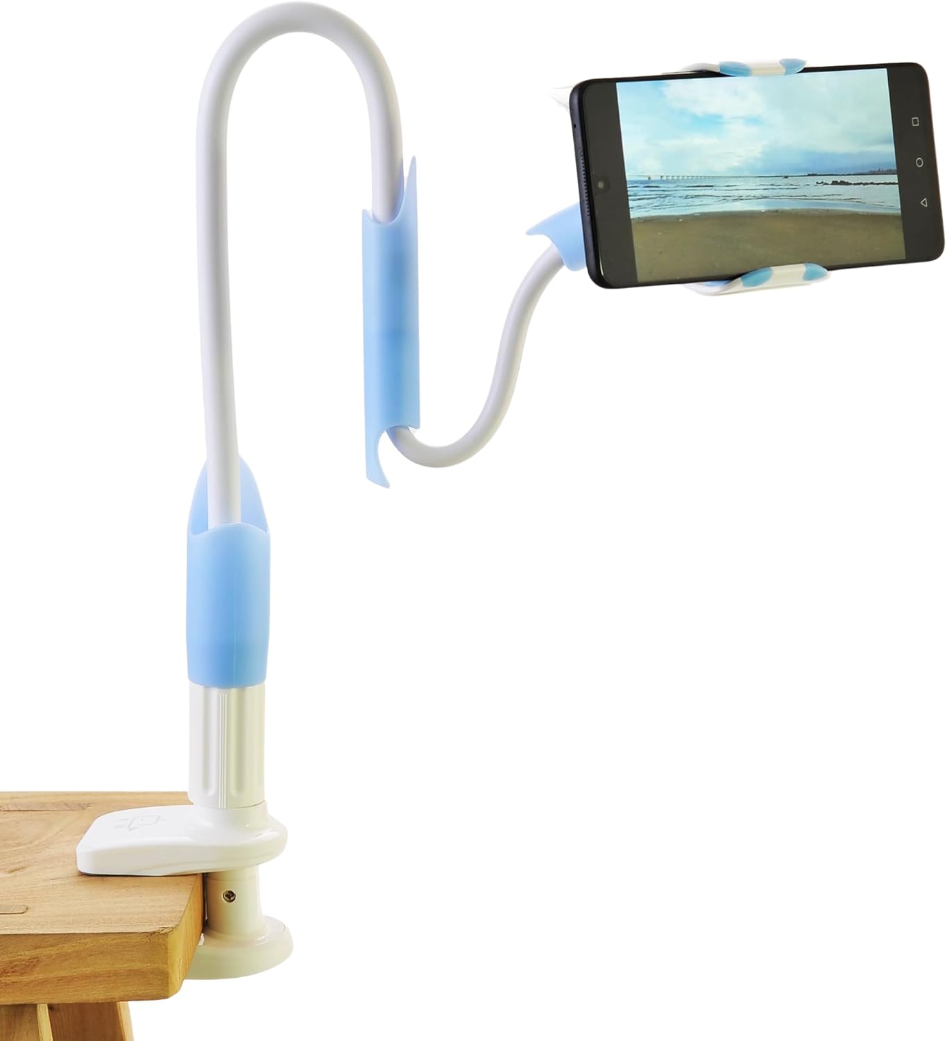 Cell Phone Clip Holder With Rotating Flexible Arm