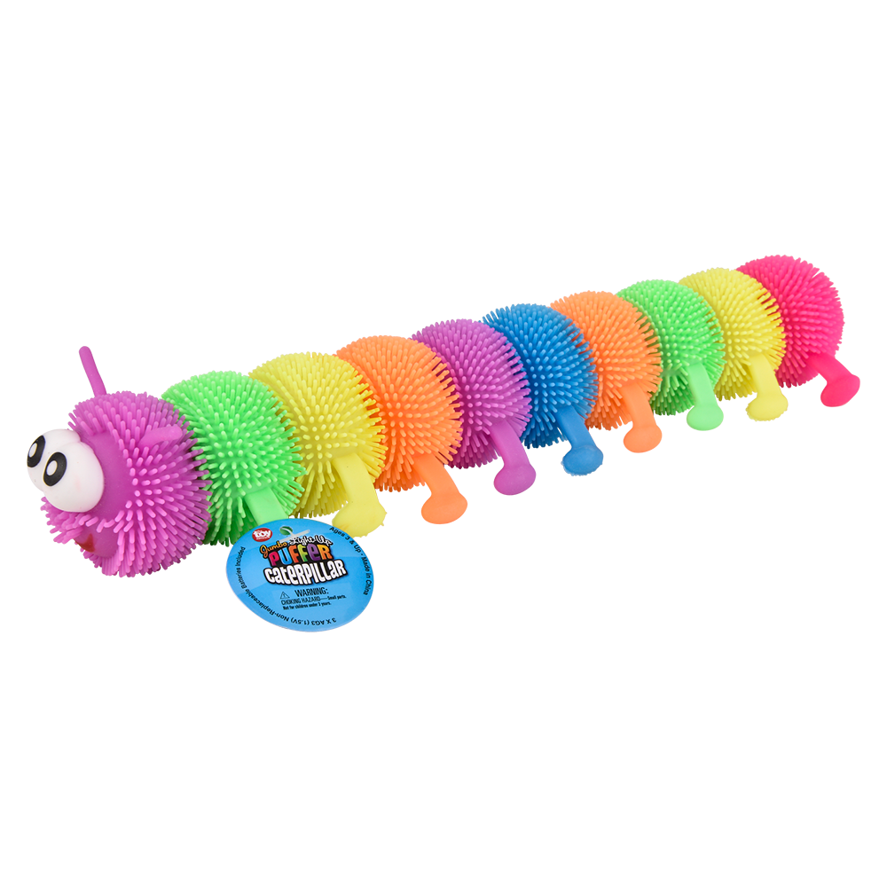 12" LIGHT-UP JUMBO CATERPILLAR PUFFER 12CT