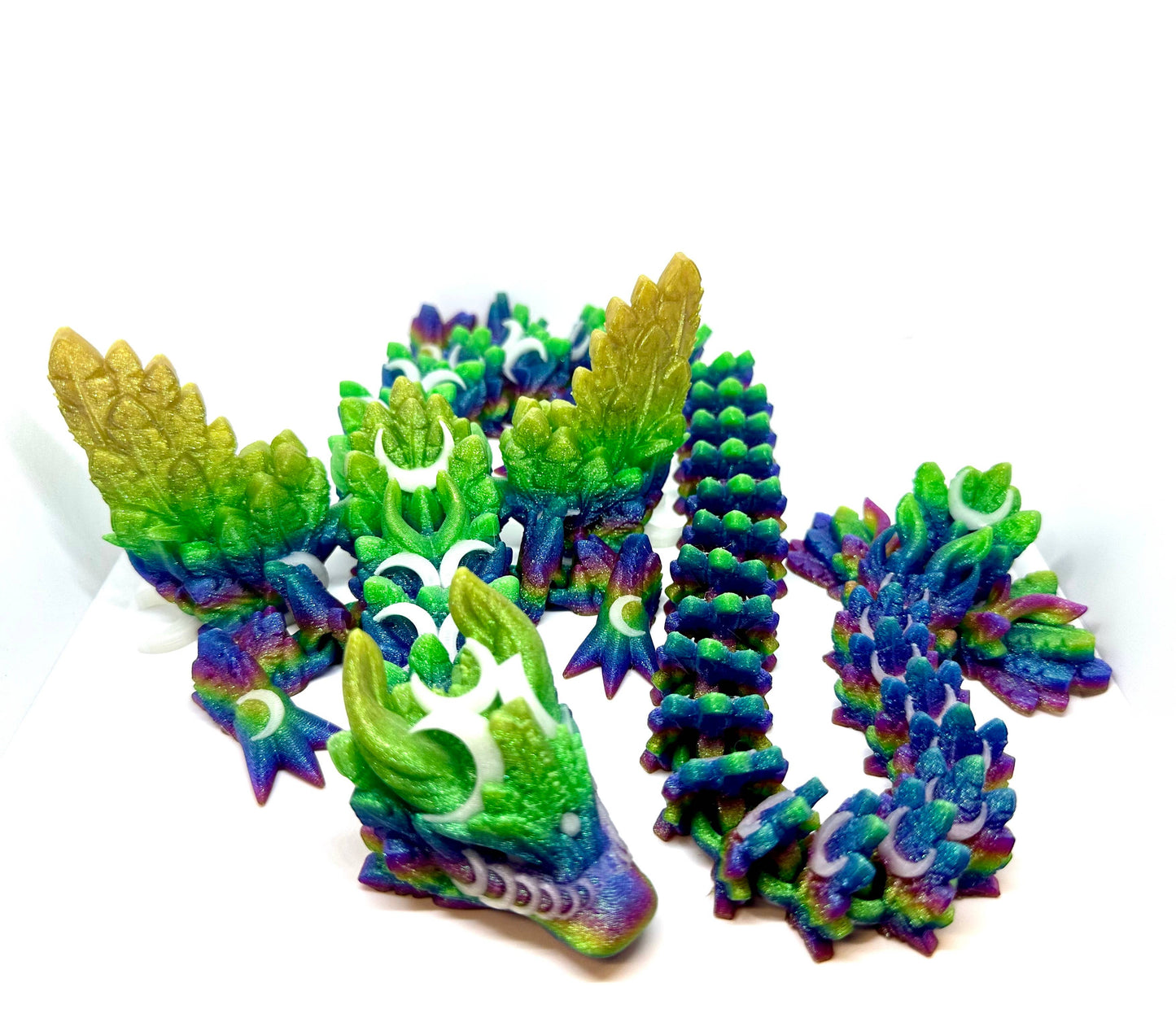 Large 3D Printed Dragons with Wings – Assorted Colors
