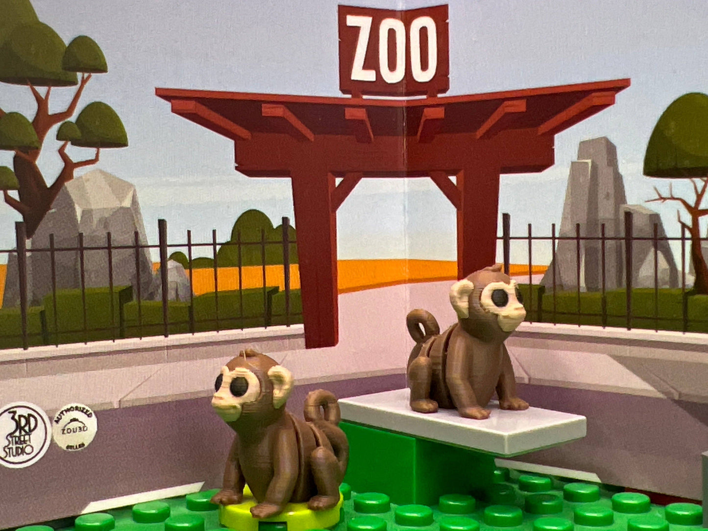 Monkey - Fidget Friend - Includes Play Scene