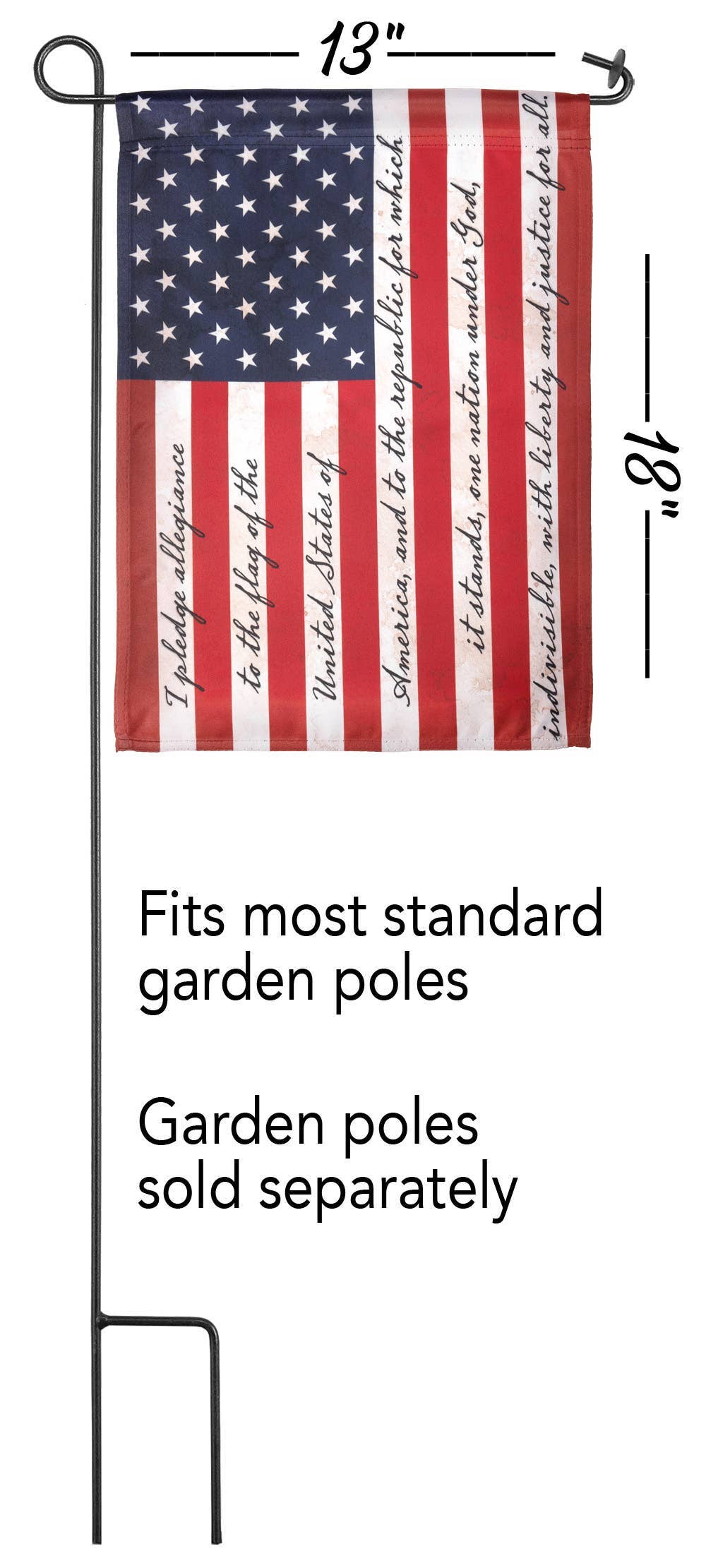 U.S. Flag Pledge Outdoor Print Flag