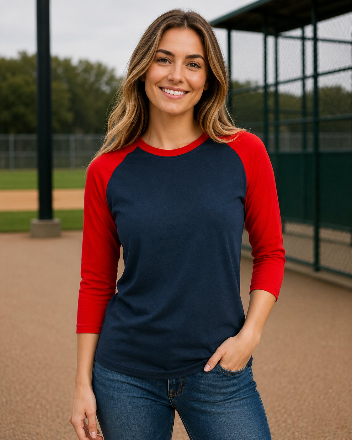 Adult 3/4 Sleeve Raglan Baseball Tee | 35+ Colors