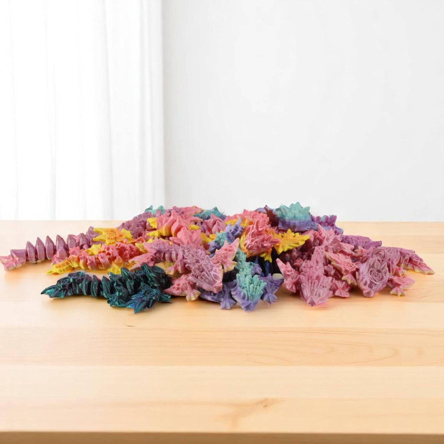 3D Printed Cute Baby Dragon Wyverns, 10 Pack | Mixed Color